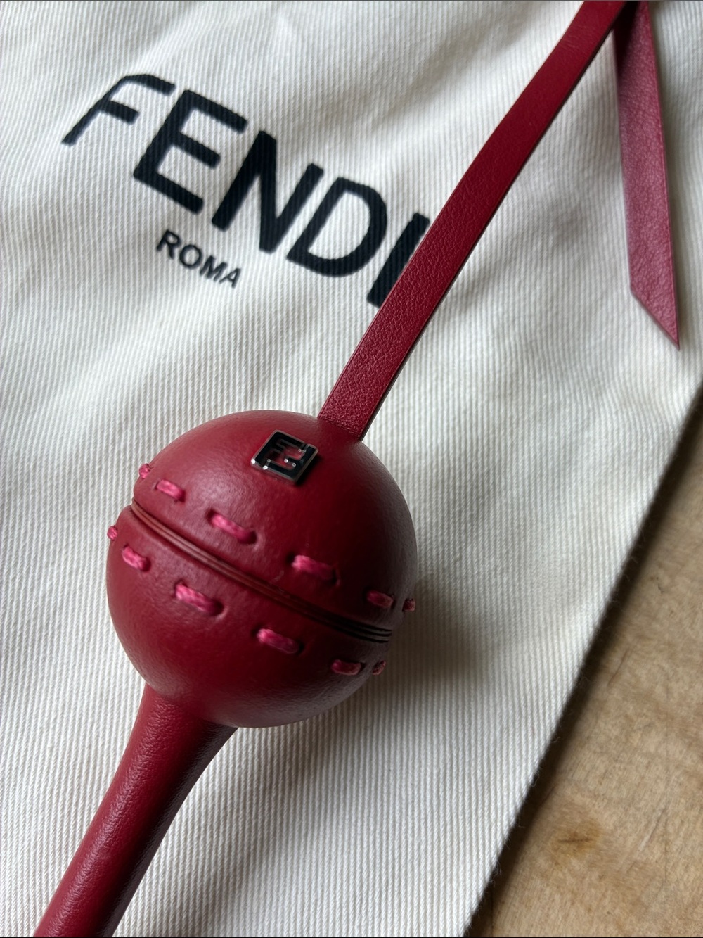 Fendi x Chupa Chups Selleria Leather Lollipop Holder Bag Charm! - Picture 2 of 8